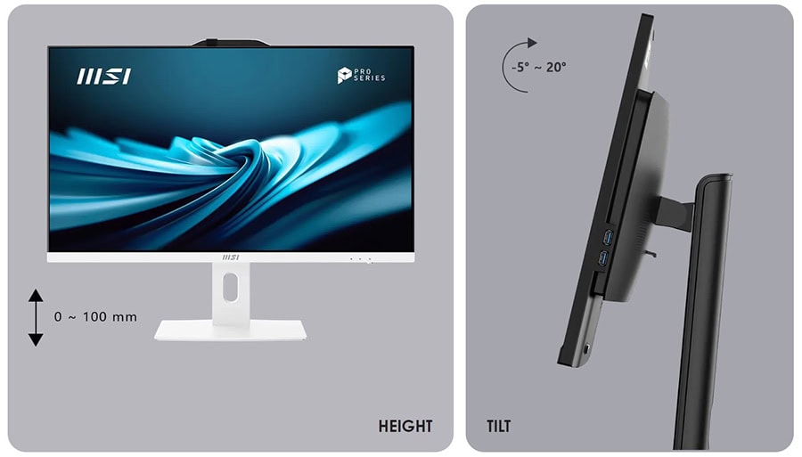 MSI PRO AP272P 14M-866XEU Intel Core i7-14700 16GB DDR5 1TB SSD 27 inç Full HD FreeDos Beyaz All In One Bilgisayar h10