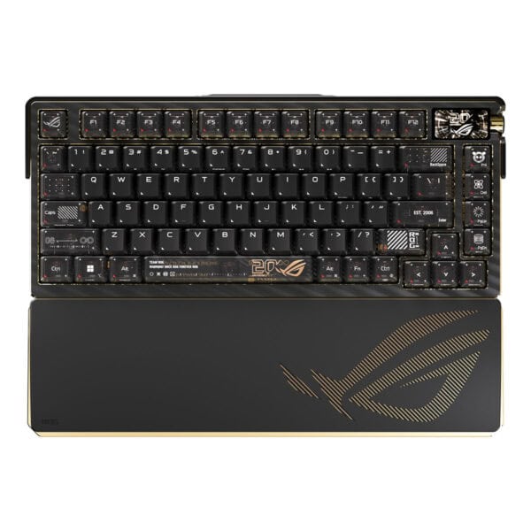 ASUS ROG Azoth Extreme Edition 20. Yıl NX Mekanik Switch ve RGB aydınlatmalı kablosuz gaming klavye, Türkçe karakterler ve hotswap özellikleriyle öne çıkıyor.