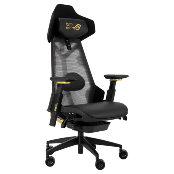 ASUS ROG Destrier Edition 20. Yıl oyuncu koltuğu, ergonomik tasarım ve yüksek konfor sağlayan ofis ve oyun koltuğu.