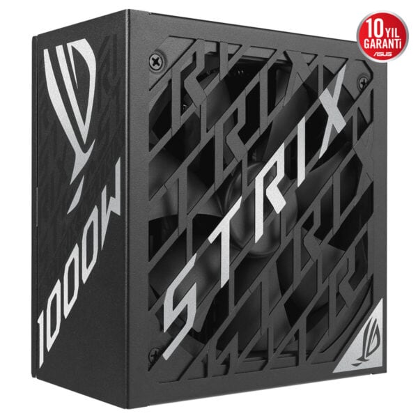 ASUS ROG Strix 1000W Platinum güç kaynağı, yüksek performans ve dayanıklılık sağlayan modüler tasarım ile oyun ve yüksek performans bilgisayarları için ideal.