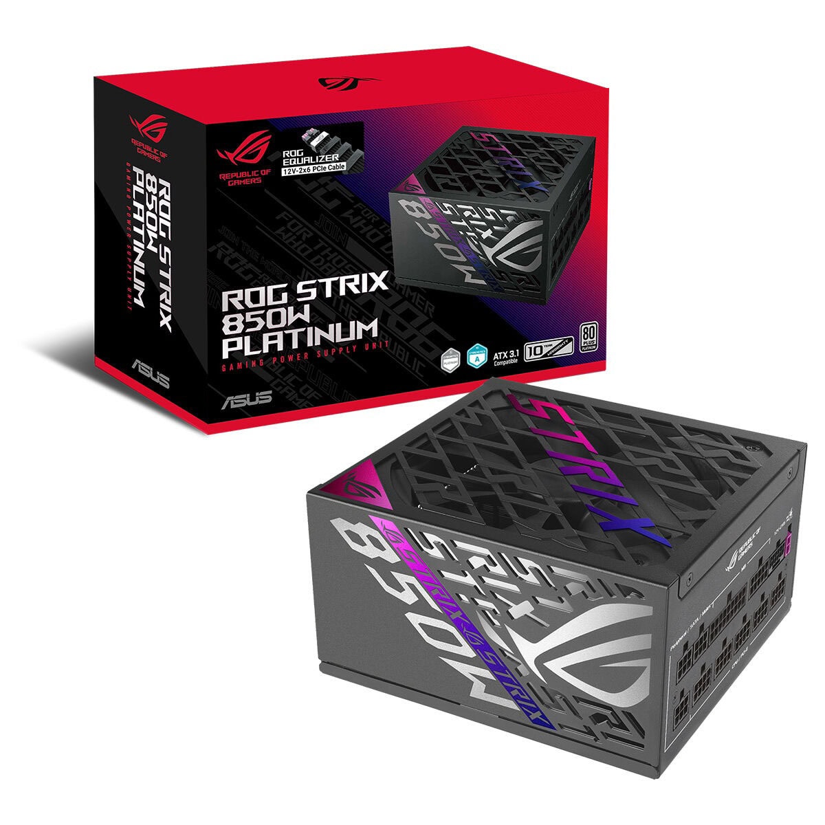 ASUS ROG Strix 850W Platinum (ROG Equalizer) 850W 80+ Platinum Full Modüler Fanlı Güç Kaynağı