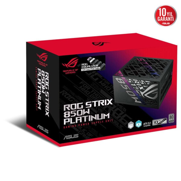 Asus Rog Strix 850w Platinum (rog Equalizer) 850w 80+ Platinum Full Modüler Fanlı Güç Kaynağı 17