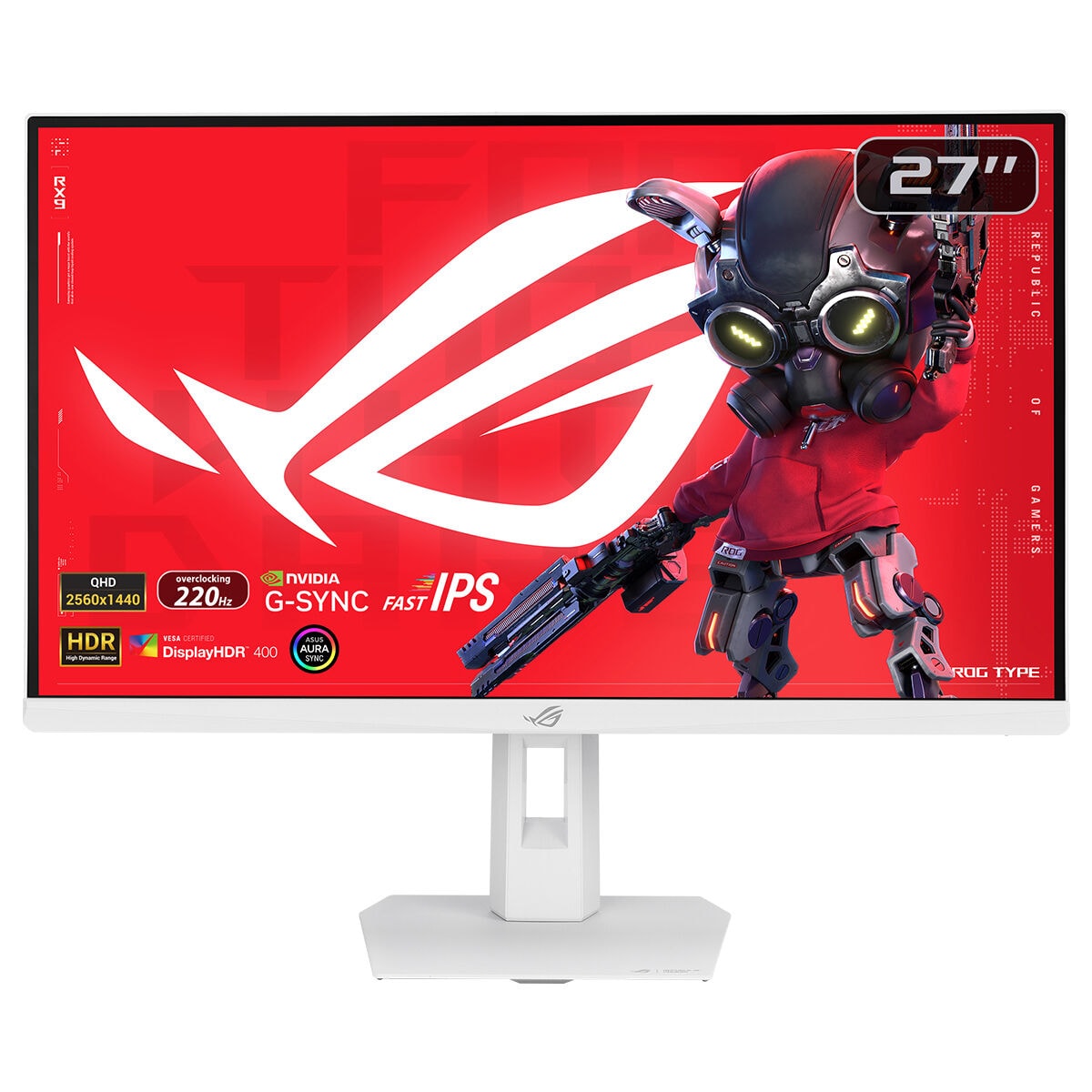 Asus Rog Strix Xg27acsr W 27 Inc 220hz 0 3ms 2k Qhd Adaptive Sync Fast Ips Pivot Gaming Monitor Fc1