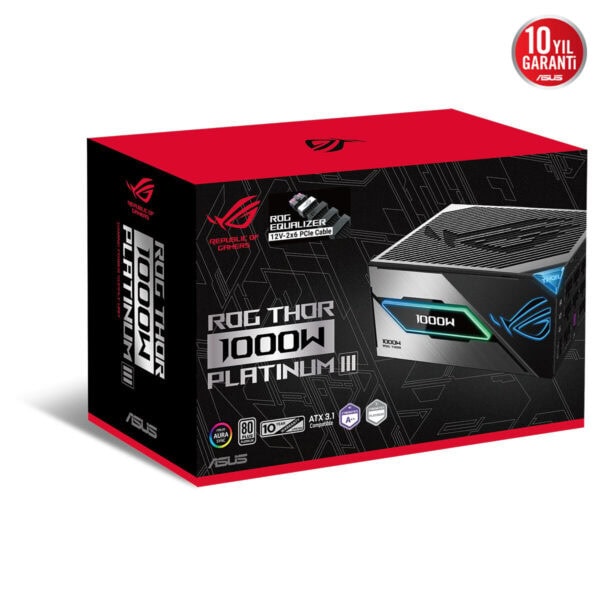 Asus Rog Thor 1000w Platinum Iii (rog Equalizer) 1000w 80+platinum Full Modüler Atx 3.1 Güç Kaynağı 14