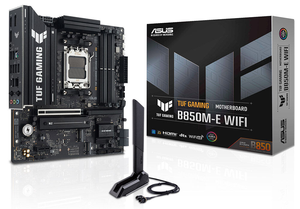 TUF GAMING B850M-E WIFI ASUS TUF GAMING B850M-E WIFI 8000MHz (OC) DDR5 Soket AM5 M.2 HDMI DP mATX Anakart h1