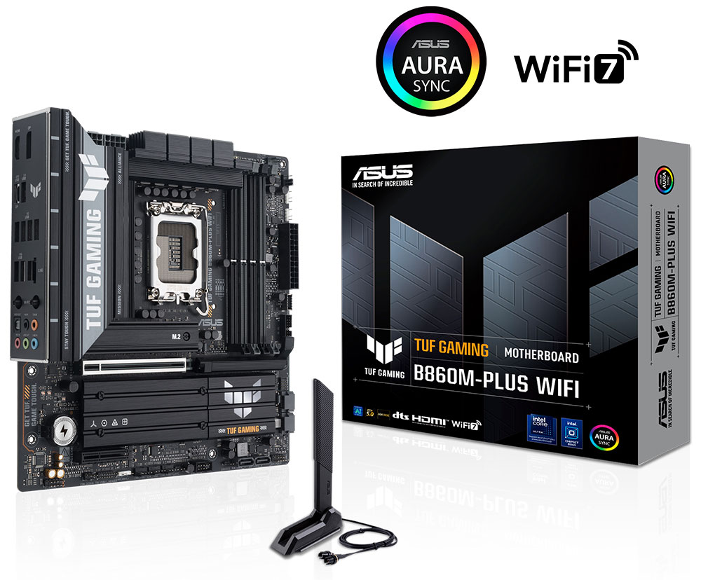 TUF GAMING B860M-PLUS WIFI ASUS TUF Gaming B860M-PLUS WiFi 8800MHz (OC) DDR5 Soket LGA1851 M.2 HDMI DP mATX Anakart h1