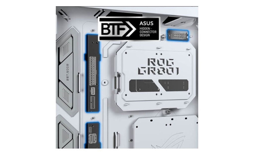 ASUS ROG Cronox GR801 White Edition ARGB Panaromik Temperli Cam Gaming Kasa H8