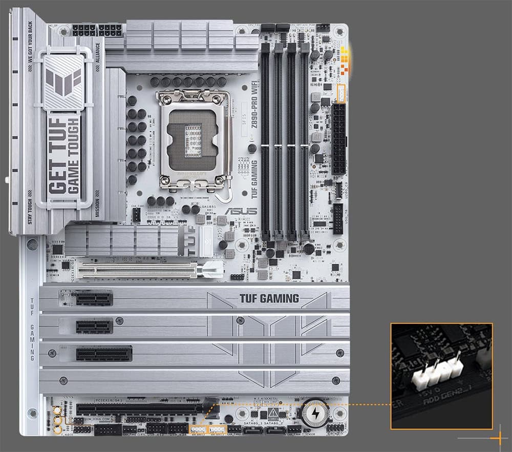 TUF Gaming Z890-Pro WiFi asus-tuf-gaming-z890-pro-wifi-9066mhz-oc-ddr5-soket-lga1851-m-2-hdmi-dp-atx-anakart