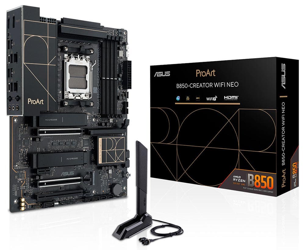 PROART B850-CREATOR WIFI NEO ASUS ProArt B850-CREATOR WIFI NEO 9000 MHz (OC) DDR5 AM5 Soket M.2 HDMI DP ATX Anakart h1