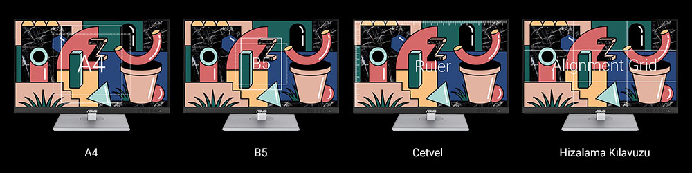 ASUS ProArt PA278CV 27 inç 75Hz 5ms 2K WQHD FreeSync IPS Pivot Monitör h8
