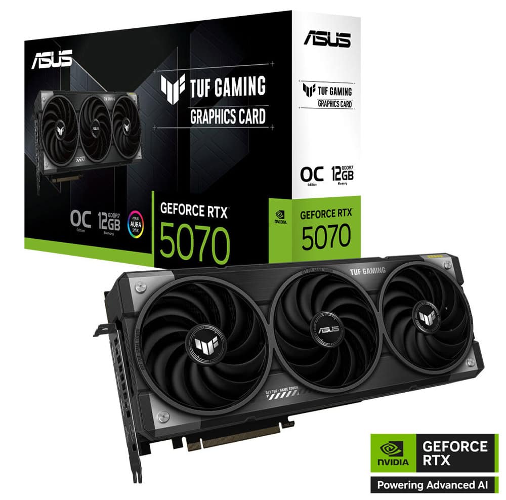 ASUS TUF Gaming GeForce RTX 5070 OC 12GB GDDR7 192 Bit DLSS 4 Ekran Kartı h1
