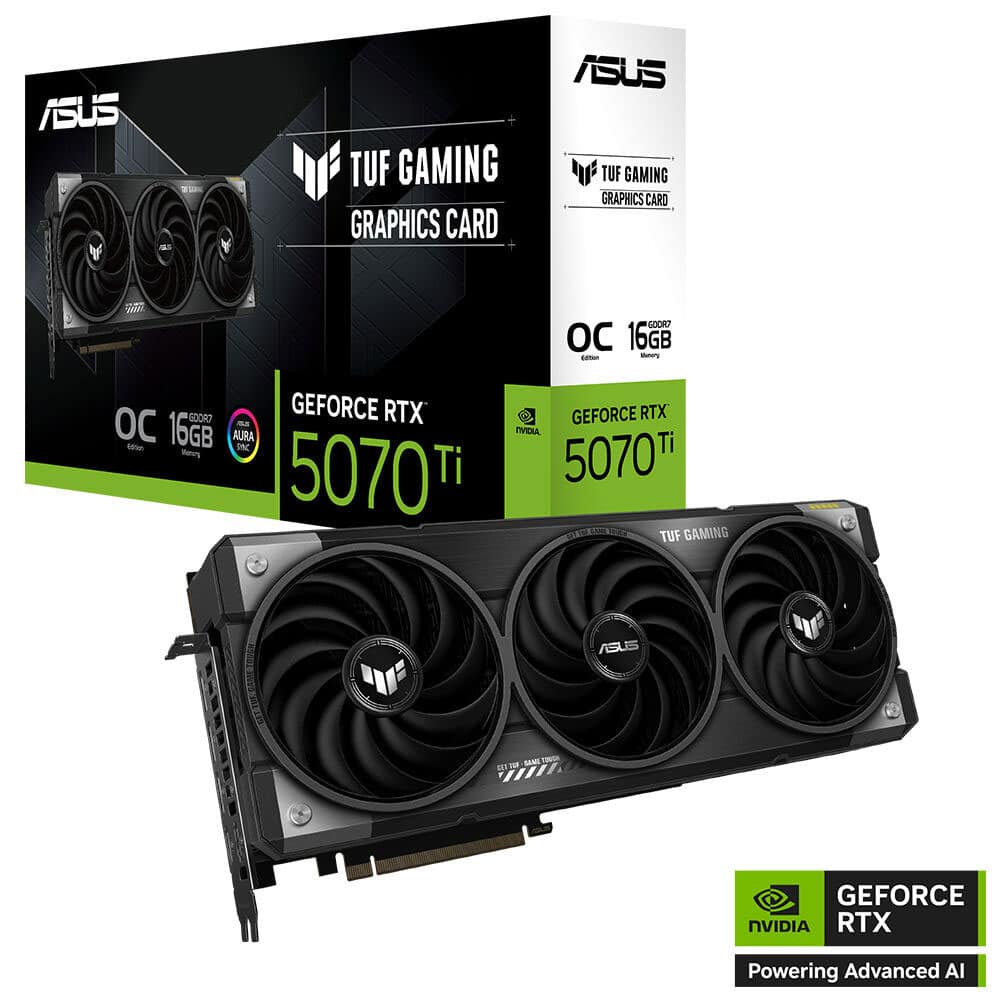 ASUS TUF Gaming GeForce RTX 5070 Ti OC 16GB GDDR7 256 Bit DLSS 4 Ekran Kartı h1