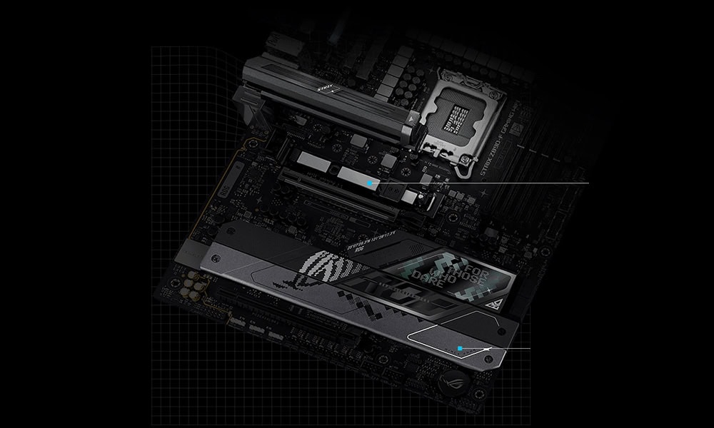 ROG Strix Z890-F Gaming WiFi asus-rog-strix-z890-f-gaming-wifi-8600mhz-oc-ddr5-soket-lga1851-m-2-hdmi-dp-atx-anakart