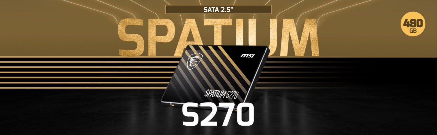 MSI SPATIUM S270 SATA 2.5 480GB Okuma 500MB – Yazma 450MB SATA SSD h1
