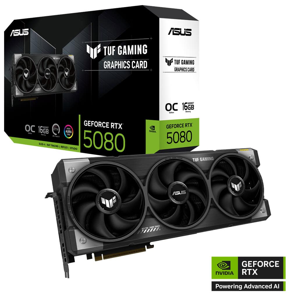 ASUS TUF Gaming GeForce RTX™ 5080 16GB GDDR7 OC Edition ASUS TUF Gaming GeForce RTX 5080 OC 16GB GDDR7 256 Bit DLSS 4 Ekran Kartı h1