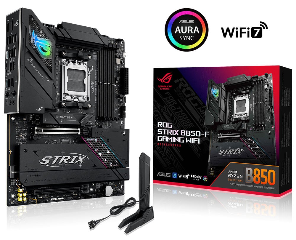 ASUS ROG Strix B850-F Gaming WiFi 8000MHz (OC) DDR5 Soket AM5 M.2 HDMI DP ATX Anakart h1