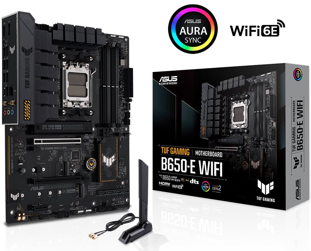 ASUS TUF Gaming B650-E WIFI 8000MHz (OC) DDR5 Soket AM5 M.2 HDMI DP ATX Anakart h1