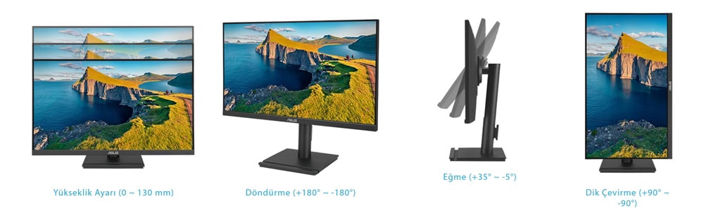 ASUS VA249QGSE 23.8 inç 120Hz 1ms Full HD Adaptive Sync IPS Pivot Gaming Monitör h9