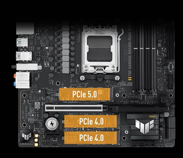 ASUS TUF Gaming B850-PLUS WiFi 8000MHz (OC) DDR5 Soket AM5 M.2 HDMI DP ATX Anakart h6