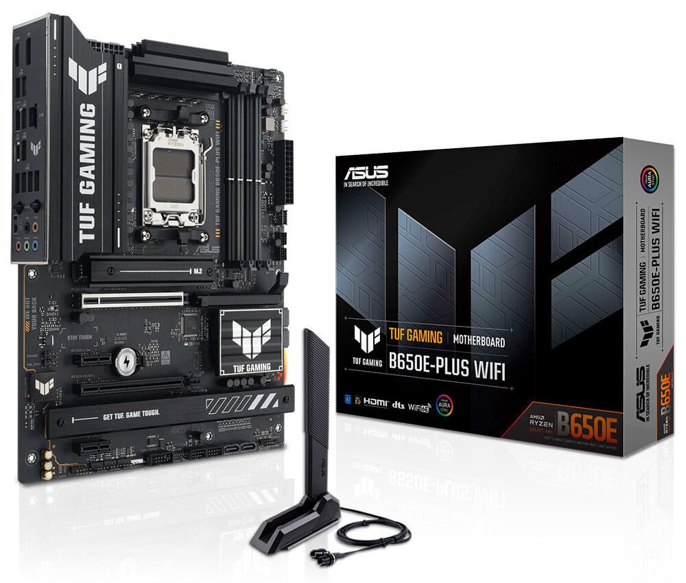 TUF GAMING B650E-PLUS WIFI ASUS TUF GAMING B650E-PLUS WIFI 8000MHz (OC) DDR5 Soket AM5 M.2 HDMI DP ATX Anakart h1