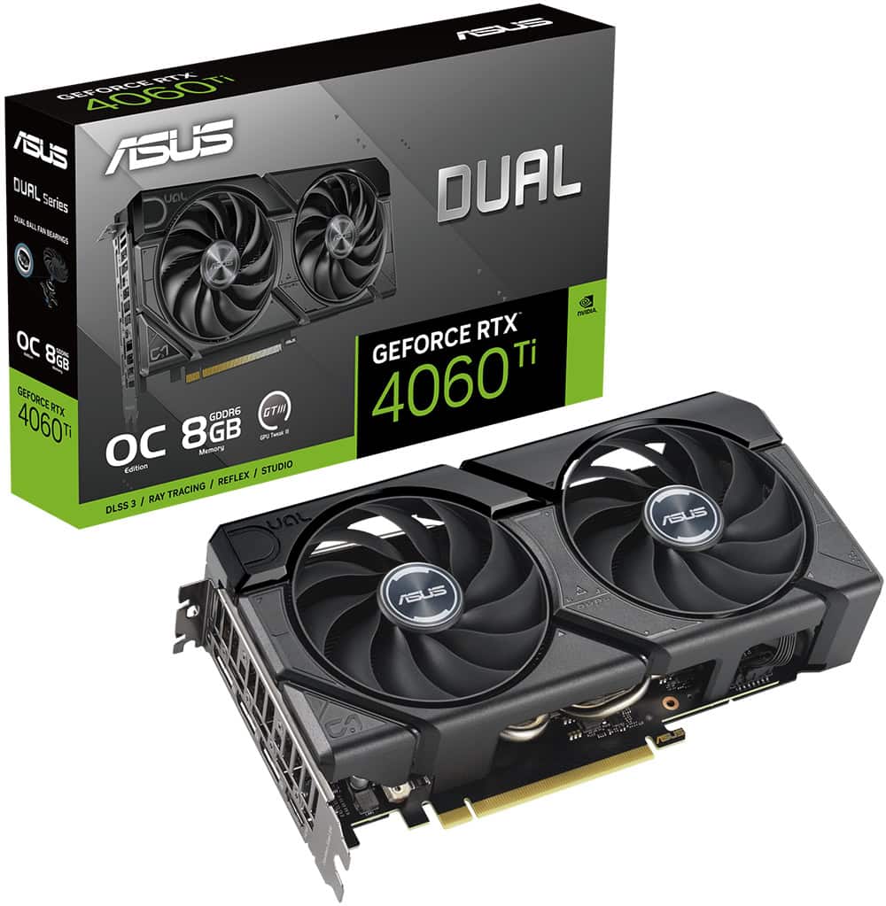 ASUS Dual GeForce RTX™ 4060 Ti EVO OC Edition 8GB GDDR6 ASUS Dual GeForce RTX™ 4060 Ti EVO OC Edition 8GB GDDR6