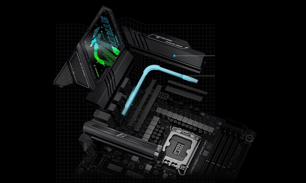 ROG Strix Z890-F Gaming WiFi asus-rog-strix-z890-f-gaming-wifi-8600mhz-oc-ddr5-soket-lga1851-m-2-hdmi-dp-atx-anakart