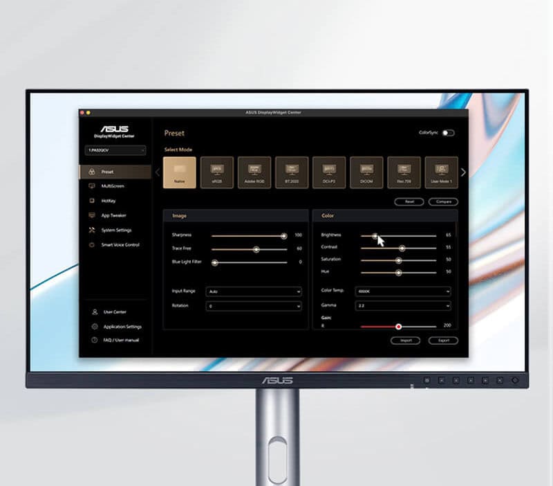 ASUS ProArt PA32QCV 31.5 inç 60Hz 5ms 6K UHD Adaptive Sync IPS Pivot Monitör h9