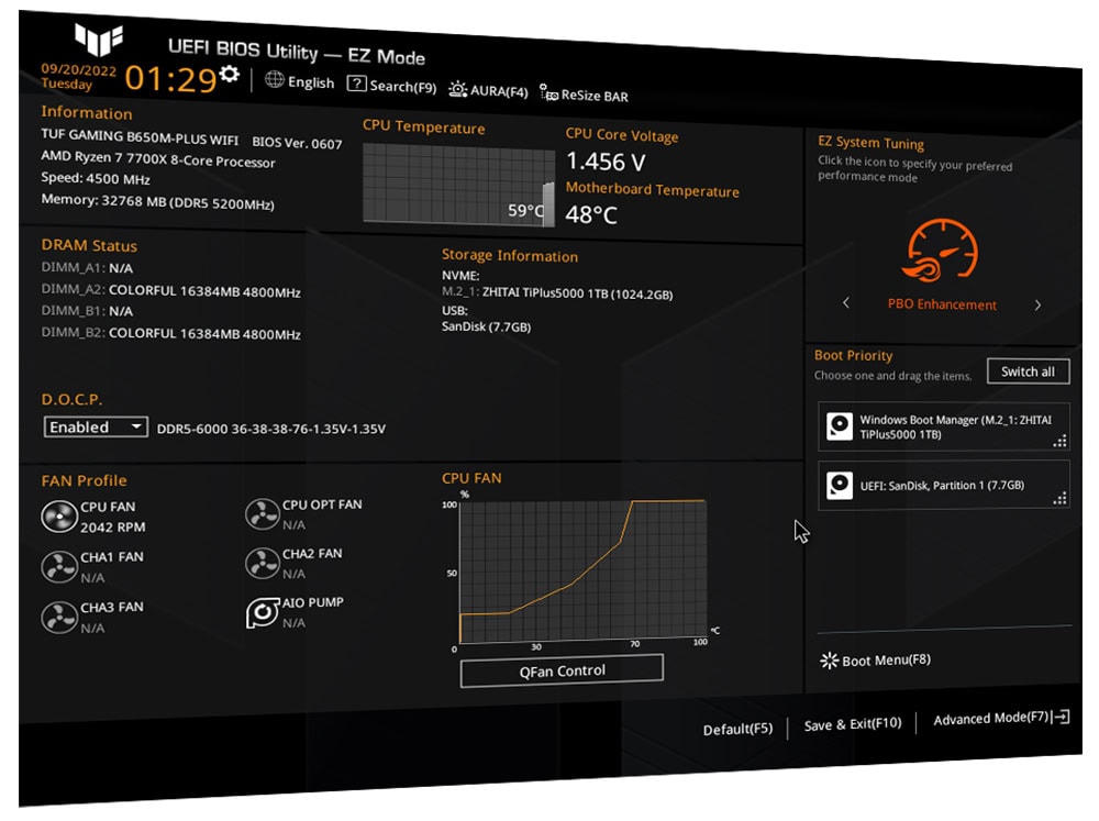 TUF GAMING B650E-E WIFI ASUS TUF GAMING B650E-E WIFI 8000MHz (OC) DDR5 Soket AM5 M.2 HDMI DP ATX Anakart h3