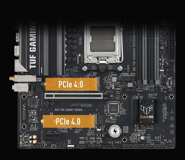 ASUS TUF Gaming A620AM-PLUS WIFI 7600MHz (OC) DDR5 Soket AM5 M.2 HDMI DP mATX Anakart h8