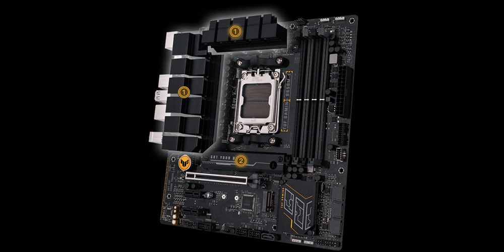 ASUS TUF Gaming B650M-E 6400MHz (OC) DDR5 Soket AM5 M.2 HDMI DP mATX Anakart h11