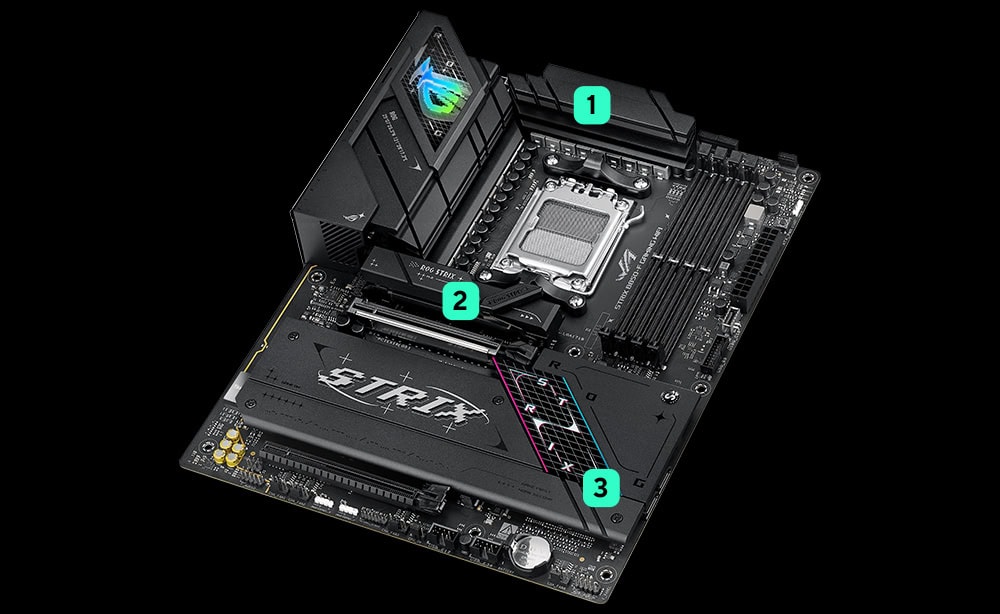 ASUS ROG Strix B850-F Gaming WiFi 8000MHz (OC) DDR5 Soket AM5 M.2 HDMI DP ATX Anakart h17