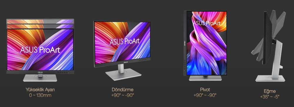 ProArt Display PA248CNV ASUS ProArt PA248CNV 24.1 inç 75Hz WUXGA Adaptive Sync IPS Pivot Profesyonel Monitör h20