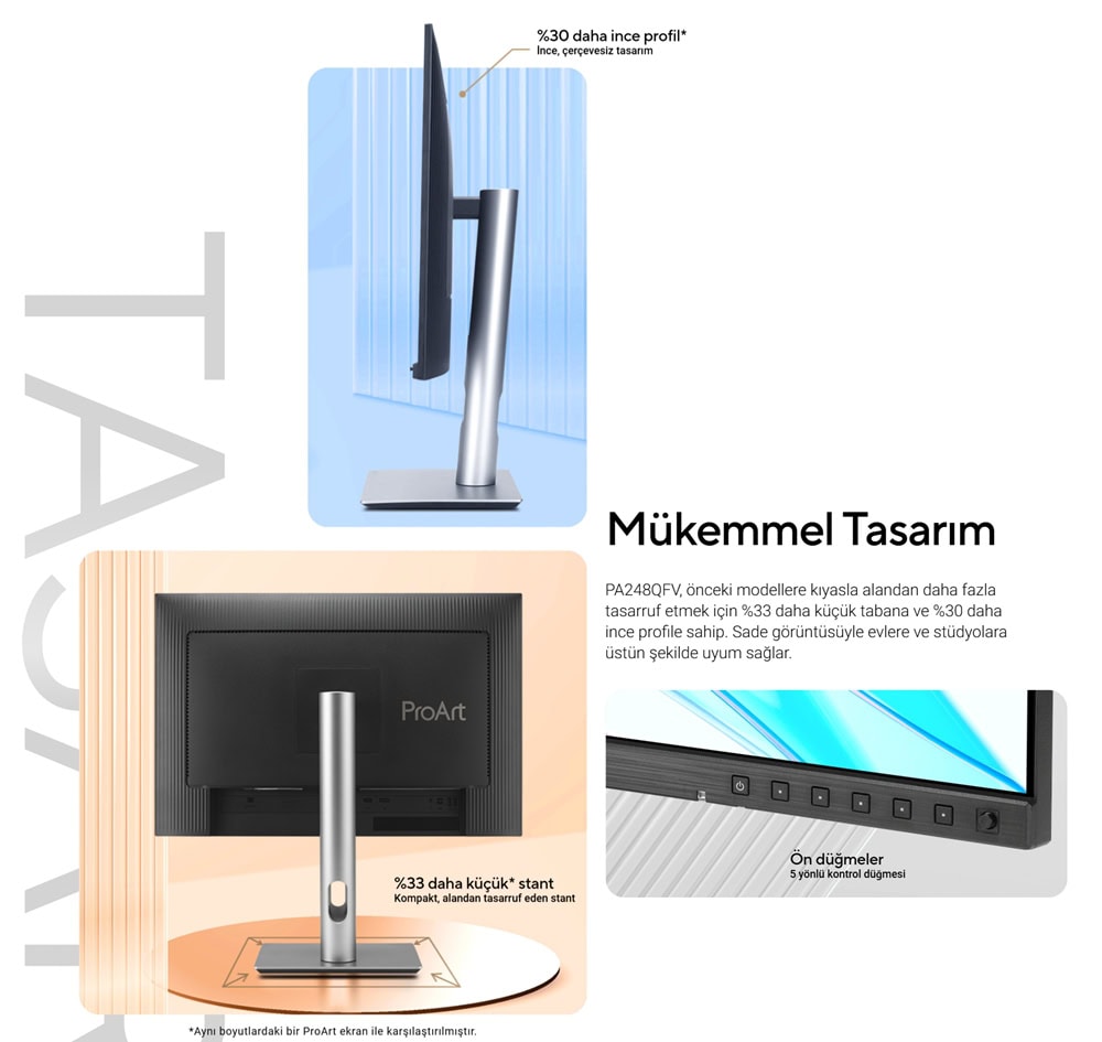 ASUS ProArt PA248QFV 24.1 inç 100Hz 5ms WUXGA Adaptive Sync IPS Pivot Monitör h19