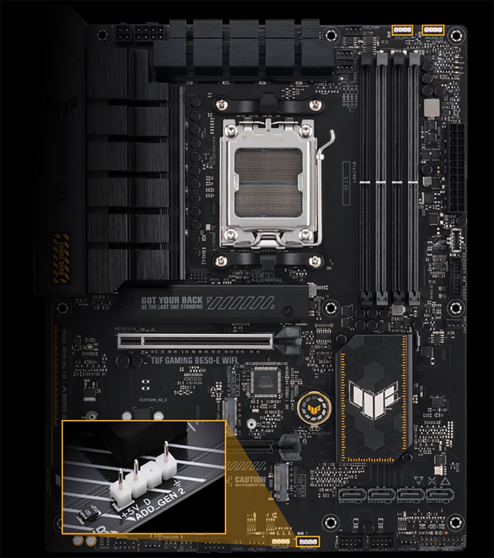 ASUS TUF Gaming B650-E WIFI 8000MHz (OC) DDR5 Soket AM5 M.2 HDMI DP ATX Anakart h23