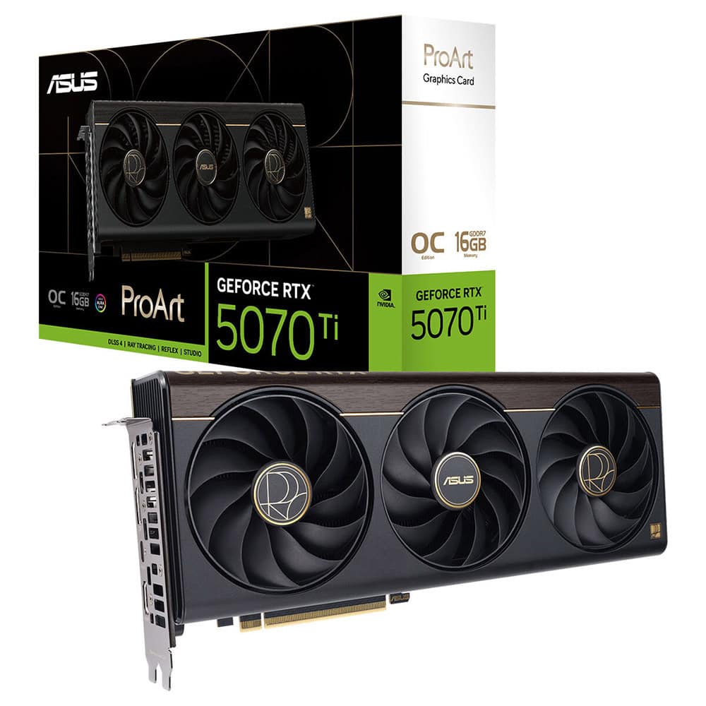 ProArt GeForce RTX™ 5070 Ti OC Edition 16GB GDDR7 ASUS ProArt GeForce RTX 5070 Ti OC Edition 16GB GDDR7 256 Bit DLSS 4 Ekran Kartı h1