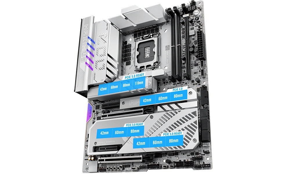 ROG Maximus Z890 Apex asus-rog-maximus-z890-apex-9000mhz-oc-ddr5-soket-lga1851-m-2-atx-anakart