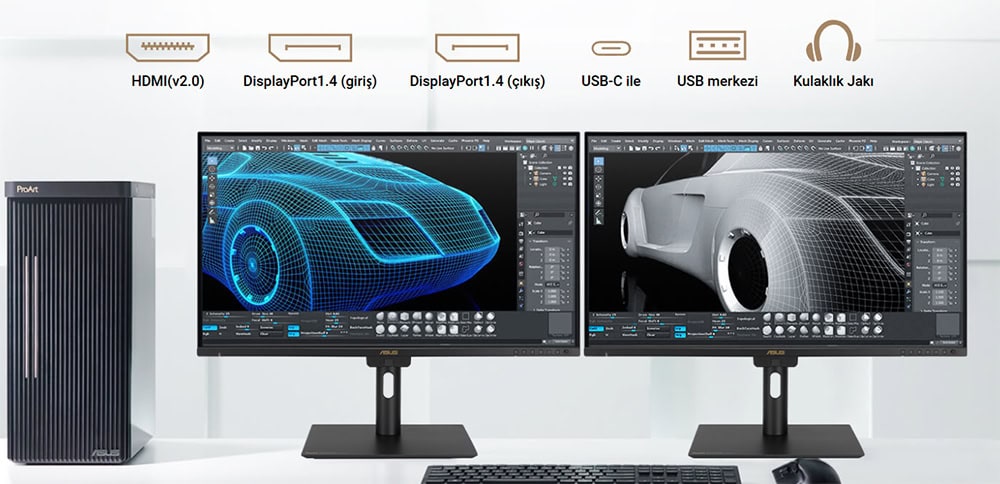 ASUS ProArt PA32UCE 31.5 inç 60Hz 5ms 4K UHD Adaptive Sync IPS Pivot Monitör h21