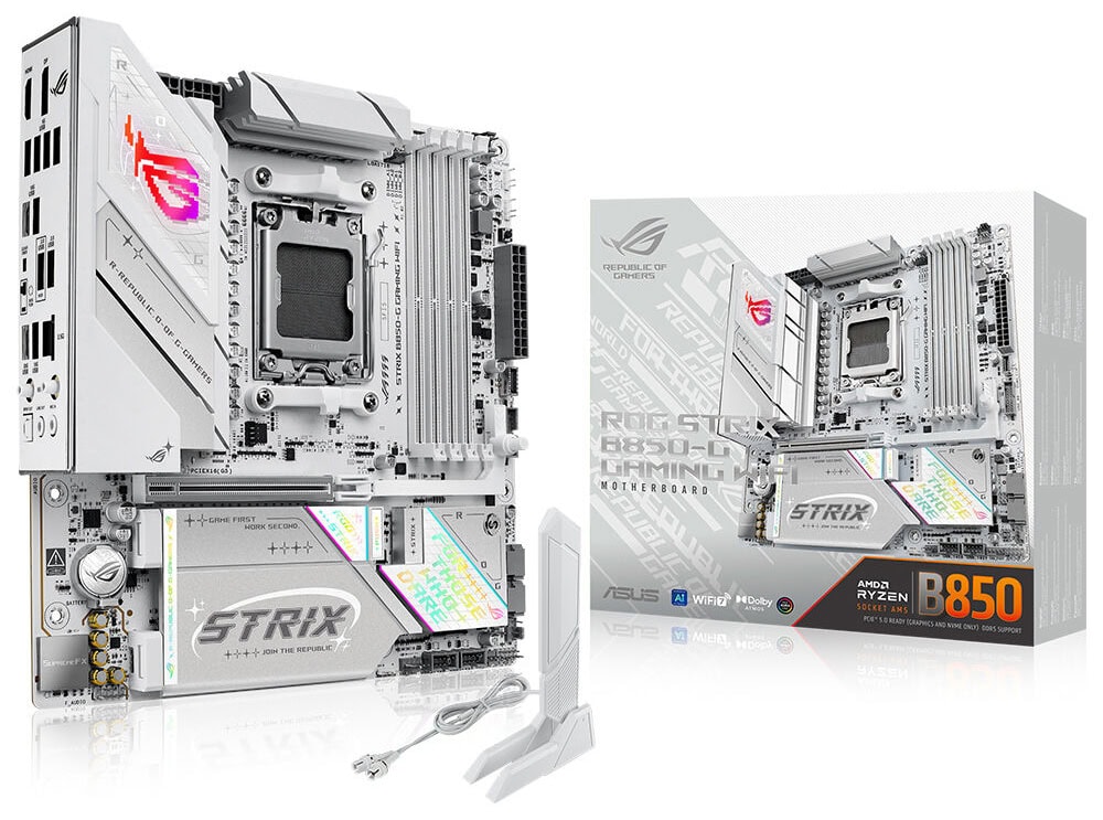 ASUS ROG STRIX B850-G GAMING WIFI 8000MHz (OC) DDR5 Soket AM5 M.2 HDMI DP mATX Anakart h1