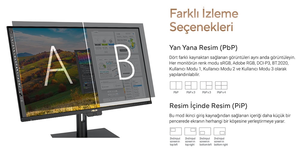 ASUS ProArt PA32UCE 31.5 inç 60Hz 5ms 4K UHD Adaptive Sync IPS Pivot Monitör h23
