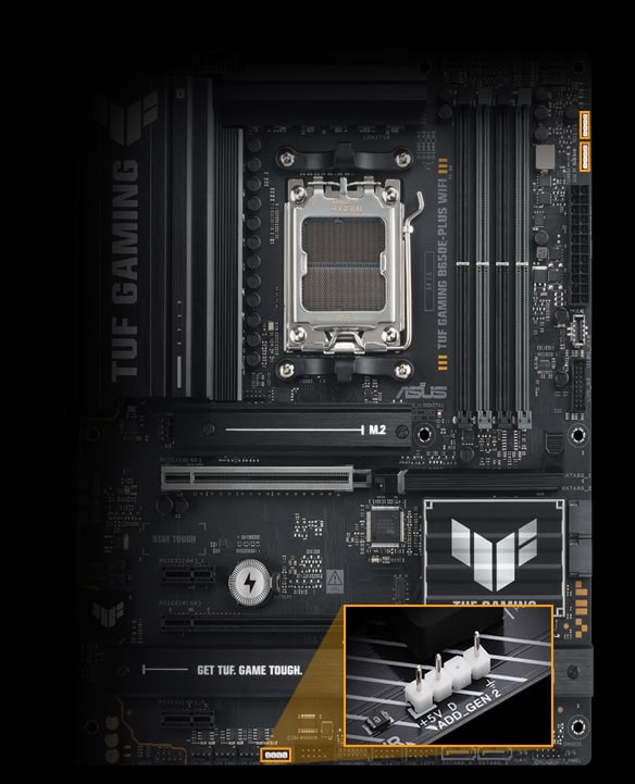 TUF GAMING B650E-PLUS WIFI ASUS TUF GAMING B650E-PLUS WIFI 8000MHz (OC) DDR5 Soket AM5 M.2 HDMI DP ATX Anakart h27