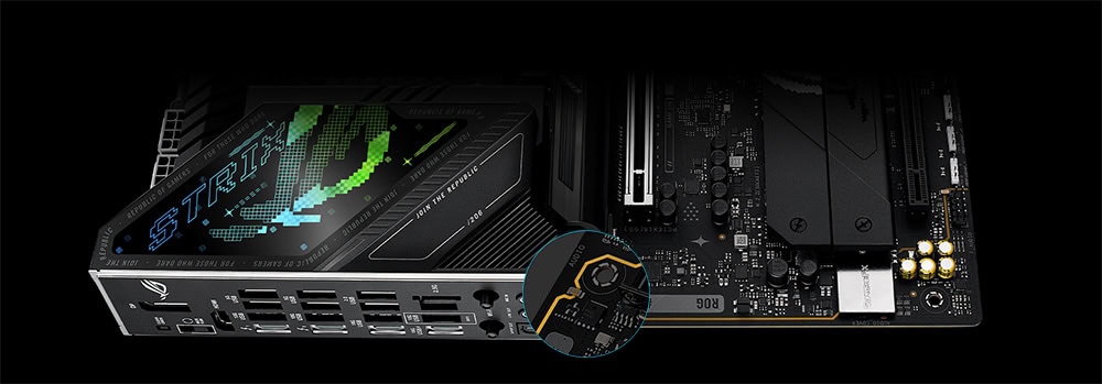 ROG Strix Z890-F Gaming WiFi asus-rog-strix-z890-f-gaming-wifi-8600mhz-oc-ddr5-soket-lga1851-m-2-hdmi-dp-atx-anakart