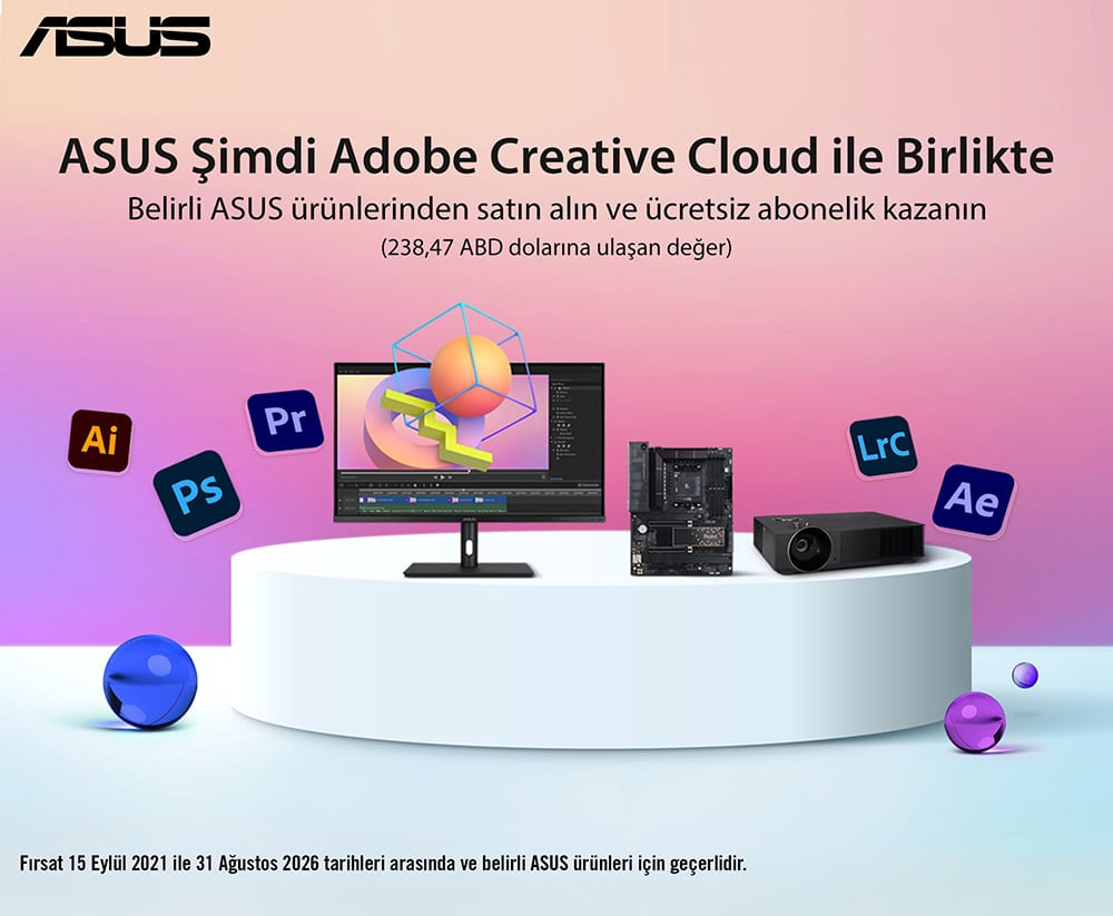 ASUS ŞİMDİ ADOBE CREATIVE CLOUD İLE BİRLİKTE ASUS TUF Gaming VG34VQ3B Gaming Monitör H16