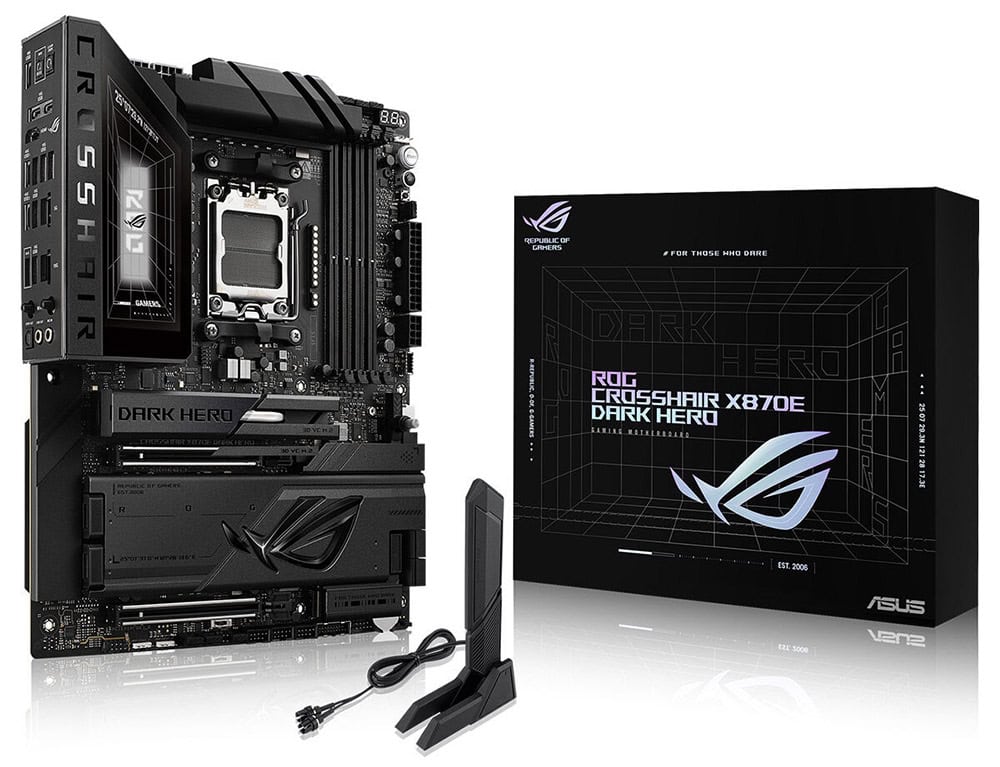 BU ÜRÜN, BİR AYLIK ÜCRETSİZ ADOBE CREATIVE CLOUD ABONELİĞİNİ DE İÇERİR. asus-rog-crosshair-x870e-dark-hero-9600mhz-oc-ddr5-soket-am5-m-2-hdmi-usb4-atx-anakart