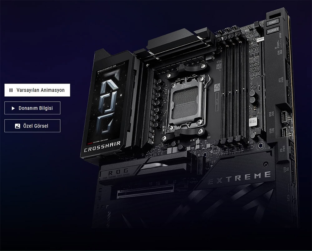 ROG CROSSHAIR X870E EXTREME asus-rog-crosshair-x870e-extreme-9000mhz-oc-ddr5-soket-am5-m-2-hdmi-type-c-e-atx-anakart