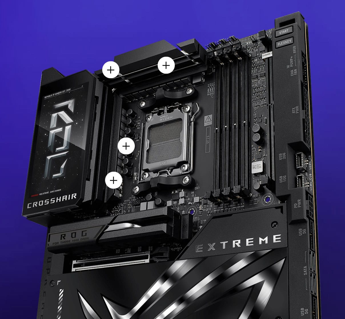 ROG CROSSHAIR X870E EXTREME asus-rog-crosshair-x870e-extreme-9000mhz-oc-ddr5-soket-am5-m-2-hdmi-type-c-e-atx-anakart
