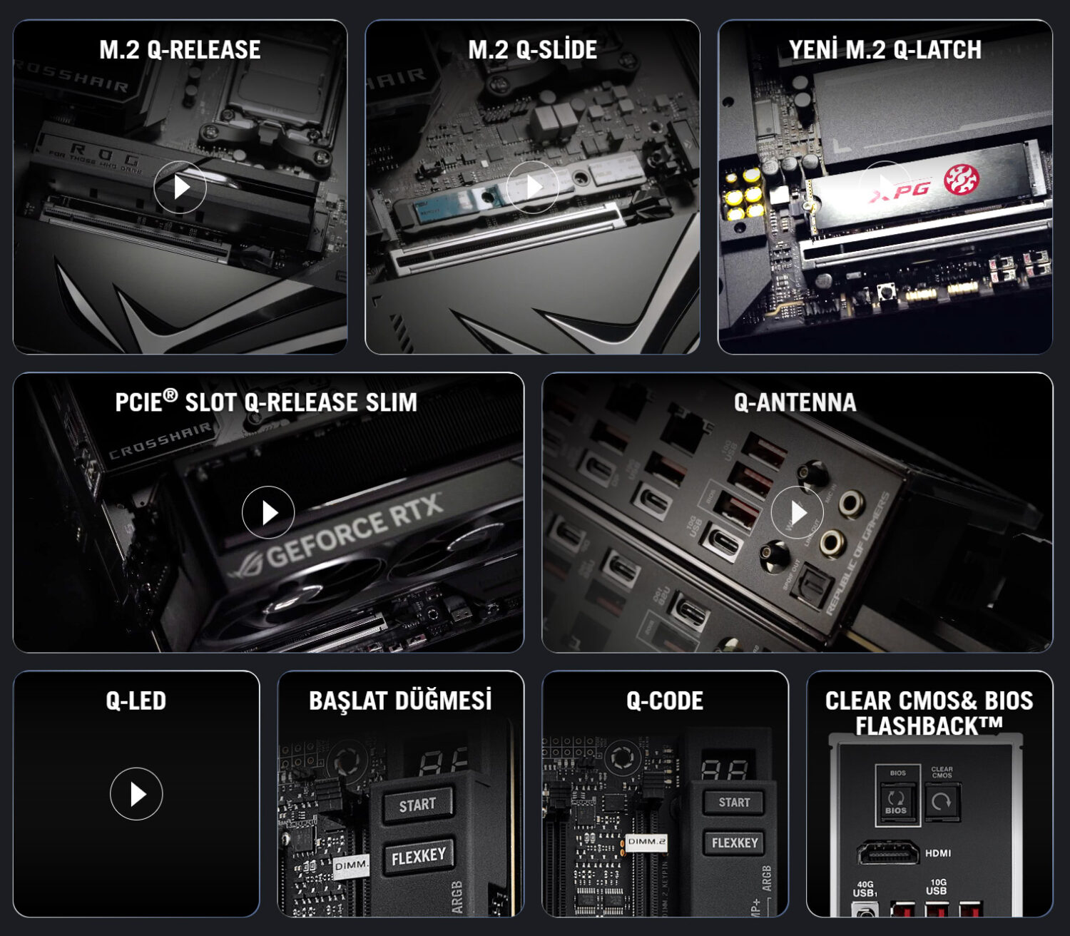 ROG CROSSHAIR X870E EXTREME asus-rog-crosshair-x870e-extreme-9000mhz-oc-ddr5-soket-am5-m-2-hdmi-type-c-e-atx-anakart