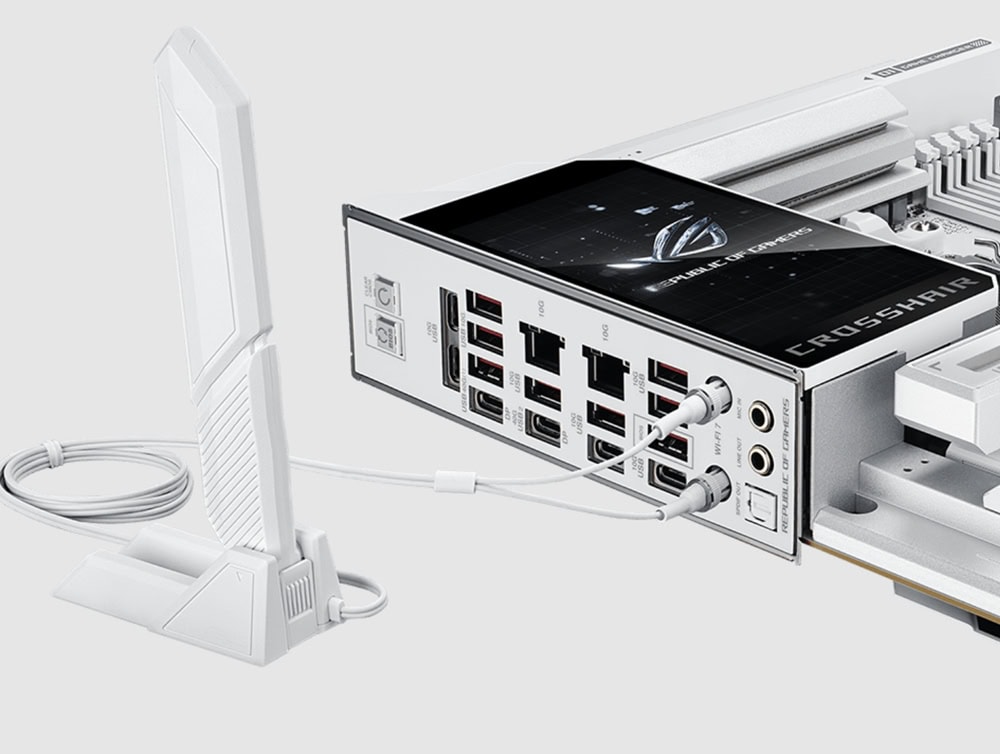 ROG CROSSHAIR X870E GLACIAL asus-rog-crosshair-x870e-glacial-9600mhz-oc-ddr5-soket-am5-m-2-usb4-e-atx-anakart