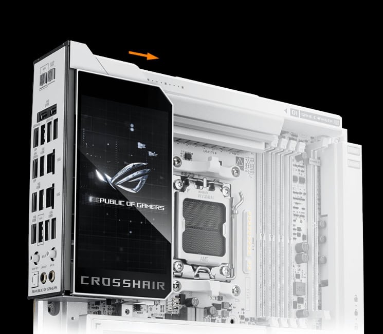 ROG CROSSHAIR X870E GLACIAL asus-rog-crosshair-x870e-glacial-9600mhz-oc-ddr5-soket-am5-m-2-usb4-e-atx-anakart