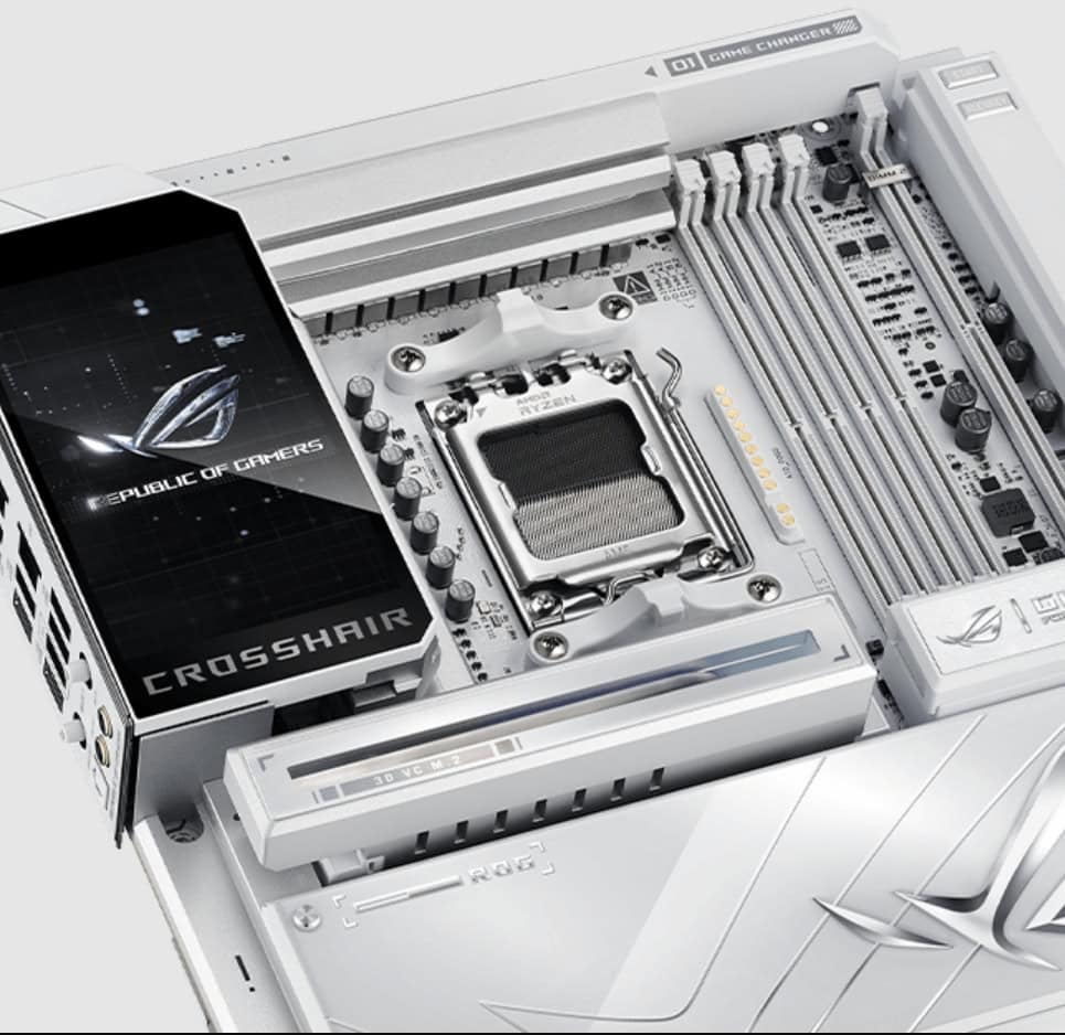 ROG CROSSHAIR X870E GLACIAL asus-rog-crosshair-x870e-glacial-9600mhz-oc-ddr5-soket-am5-m-2-usb4-e-atx-anakart