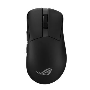 ASUS ROG Gladius IV Ace kablosuz oyun faresi, siyah renkli, ergonomik tasarım ve yüksek hassasiyetli sensör ile dikkat çekiyor.
